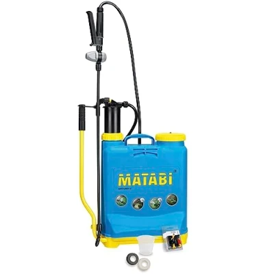 Image de Matabi Pulvérisateur Manuel à pression Agricole 12L Lance en Fibre de Verre et Buse Robuste Avec régulateur Sangles rembourrées Super Green 12 Fabriqué Europe