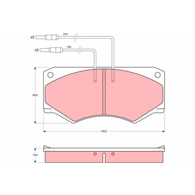 Image de TRW GDB389 Jeu de plaquettes frein contact signal d&#039;usure inclus IVECO: DAILY 2 Pritsche/Fahrgestell, 1, 1 Kasten/Kombi