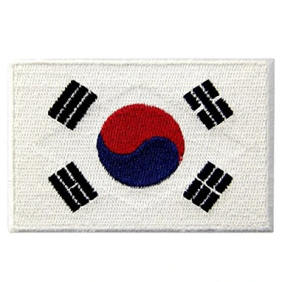 Image de Drapeau de la Corée du Sud Coréen Emblème national Brodé à Repasser ou Coudre Patch