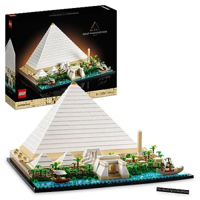 Image de LEGO Architecture La Grande Pyramide de Gizeh Loisir Créatif Adultes Maquette à Construire pour Hommes et Femmes Monument du Monde Décoration d&#039;Intérieur Idée Cadeau d&#039;anniversaire 21058