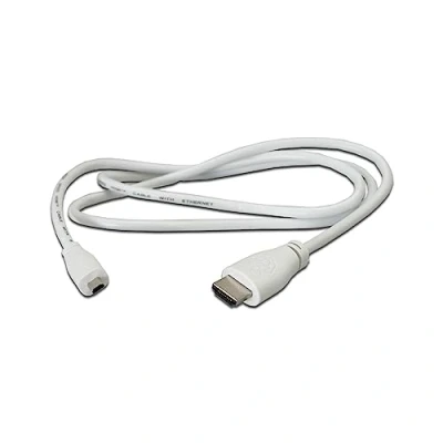Image de EB6795 Câble officiel Raspberry Pi Micro HDMI vers Blanc 1M