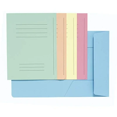 Image de EXACOMPTA Paquet de 50 chemises 3 rabats avec cadre d&#039;indexage SUPER 250, coloris assortis