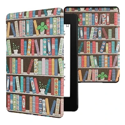 Image de kwmobile Etui Compatible avec Kindle Paperwhite 11e génération Étui à Rabat magnétique Tablette eReader Similicuir pour Bleu Vert Fuchsia