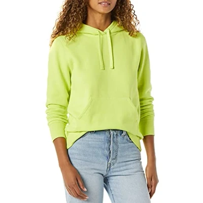 Image de Amazon Essentials Sweat à Capuche en Polaire (Disponible Grande Taille) Femme, Vert Citron, S