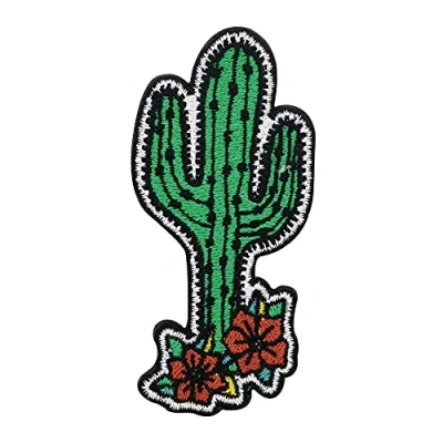 Image de Écusson thermocollant cactus avec fleurs Motif Patch à repasser Finally Home