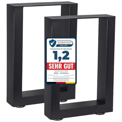 Image de Melko Lot de 2 supports table En acier Noir 40 x 43 cm Utilisation universelle