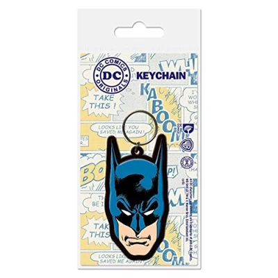 Image de Pyramid International Porte clés tête de Batman en caoutchouc, multicolore, 4,5 x 6 cm