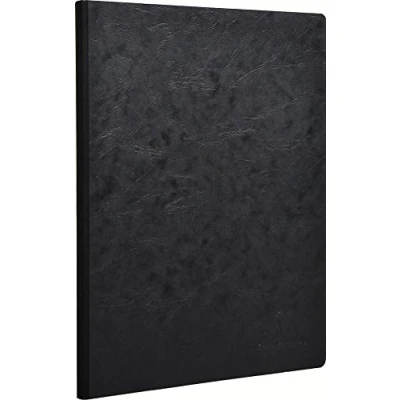 Image de Clairefontaine 791461C Collection Age Bag Un Carnet Cousu Dos Toilé Noir A4 21x29,7 cm 192 Pages Lignées Papier Blanc 90 g Couverture Carte Lustrée Grain Cuir