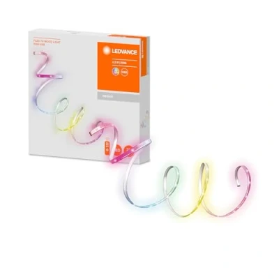 Image de Ledvance TV LED Strips 1m avec connexion USB, RGB télécommande, rétroéclairage pour téléviseur, éclairage tableaux, bande lumineuse autocollante, Surround FLEX