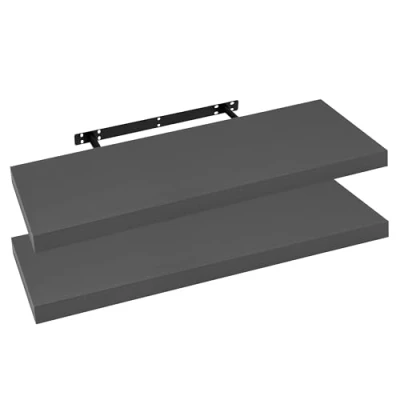 Image de WOLTU Étagère Murale, Suspendue, Flottante en MDF, Lot de 2, pour Salon, Cuisine, Chambre, Salle Bain etc RG9317dgr 2