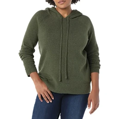 Image de Amazon Essentials Pull à Capuche Doux Au Toucher Femme, Vert Olive, L
