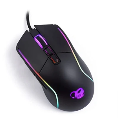 Image de CoolBox DeepDarth Souris Gaming Optique avec 9 Modes d&#039;éclairage RGB, programmable, dpi réglable, câble, 8 Boutons Couleur : Noir.