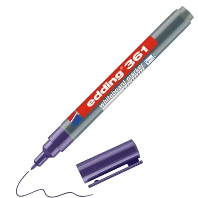 Image de edding 361 Marqueur pour tableaux blancs violet 1 stylo pointe ronde mm feutre effaçable blanc, magnétique, mémo et chevalet de conférence sketchnotes