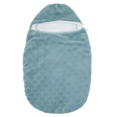 Image de Nattou Chancelière ouatinée, Pour siège auto, bébé et poussette, 70 x 44 5 cm, polyester, Lapidou, turquoise/blanc