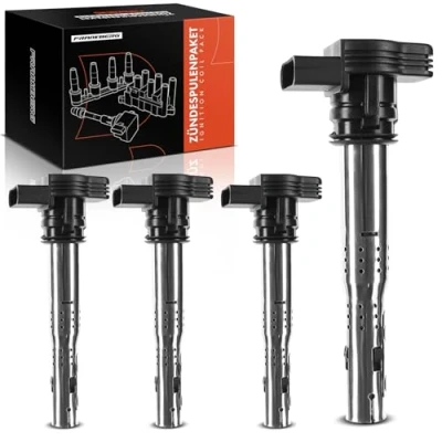 Image de 4 bobines d&#039;allumage compatible avec A4 A5 A6 A8 Q3 Q5 TT Octavia Superb Leon Beetle Golf Jetta Passat Polo 2003 2018 07K905715A