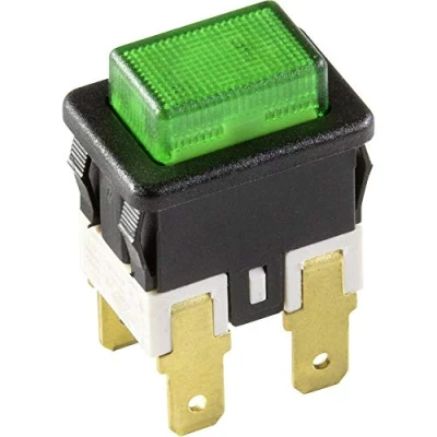 Image de interBär 3635 250.22 Interrupteur à pression 250 V 16 A 1 x Off/On accrochage vert pc(s)