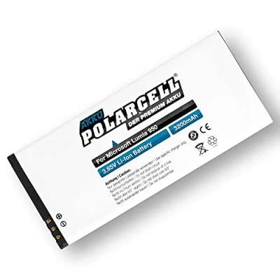 Image de PolarCell Batterie pour Microsoft Lumia 950 Dual SIM RM 1104 1105 1106 1118 Remplace la d&#039;origine BV T5E 3200mAh Cellules de qualité A+