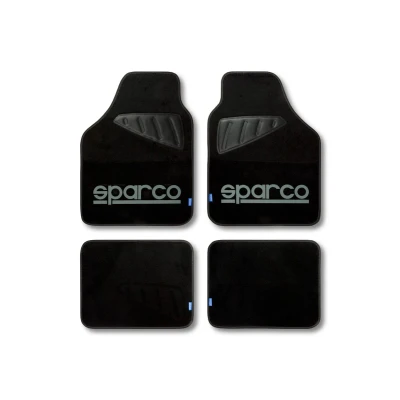 Image de SPARCO SPC1902 Ensemble de tapis sol Polyester, PVC, Latex avant et arrière gris, noir