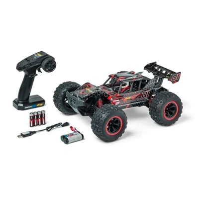 Image de Carson 500404255 1:10 XS Offroad Fighter Cage 100% RTR Rouge Voiture télécommandée, Buggy RC, avec Piles et radiocommande, Tout Terrain
