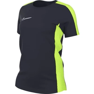 Image de Nike Short Sleeve Soccer Top W NK DF Acd23 SS, Obsidian/Volt/White, DR1338 452, 2XL