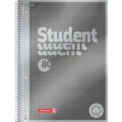 Image de Bloc notes 1067174 Brunnen Duo de qualité supérieure Couverture raffinée avec effet métallique Linéature 27 + 28,90 g/m² 40 feuilles lignées à carreaux protocole a4