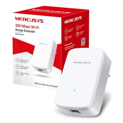 Image de MERCUSYS ME10 TP Link Repeteur WiFi N300Mbps, Amplificateur WiFi, Répéteur Puissant, Ethernet Port, Exterieur, Borne Extender, Brancher et Utiliser