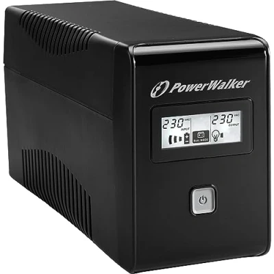 Image de Onduleur externe PowerWalker VI 850 LCD CA 220 240 V 480 Watt VA USB 2 connecteurs de sortie