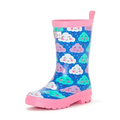 Image de Hatley Bébé Fille Regenstiefel Printed Wellington Rain Boot Bottes de Pluie, Wolken Cheerful Clouds, 20 EU