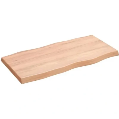 Image de vidaXL Dessus de Table, Remplacement du Plateau Table avec Bord Vif, Tableau Bricolage Intérieur, Bois Massif Traité Bordure Assortie