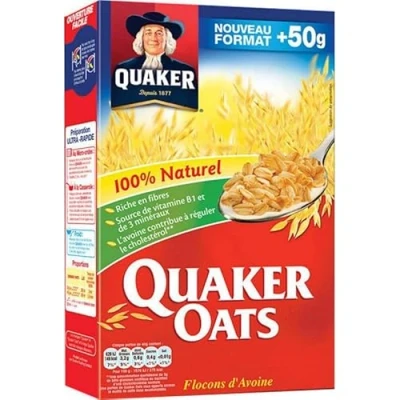 Image de Quaker Oats Flocons d?Avoine 100% Naturel 550g (lot de 4)