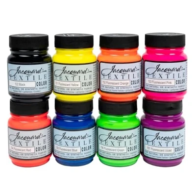 Image de Jacquard Textile 8 Fluorescent Color Set by