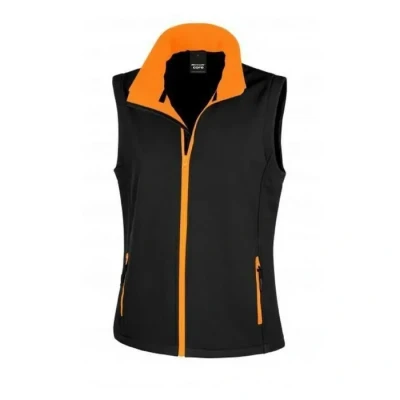 Image de Result R232f Gilet Softshell Imprimable Femme, Noir/Orange, Large/Size 14