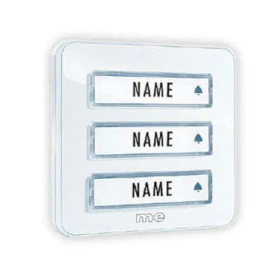 Image de M E MODERN ELECTRONICS Plaque de Sonnette x3 KTA 3 W Blanc 12 V/1 A