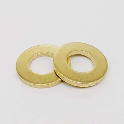 Image de JUMELA Laiton Massif cuivre rondelle Plate Joint Plat Tampon M2 M2.5 M3 M4 M5 M6 M8 M10 M12 DIN125 10/50 pièces (Color : 50pcs M2x5x0.4mm)
