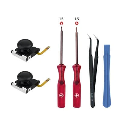 Image de Wigearss Joysticks de Réparation à Effet Hall pour Manettes NS Switch/Switch OLED, Accessoires Remplacement avec Outil d&#039;Ouverture Compatible Switch/OLED(Pas Switch 2)