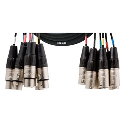 Image de CORDIAL CABLES Multipaire 8 XLR mâle/femelle 5 m CÂBLES AUDIO Multipaires