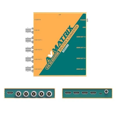 Image de AVMATRIX SD2080 Splitter et convertisseur SDI vers HDMI, HDMI SDI, échelle UP/Down taux de trame 1080p, répartiteur (SD2080)