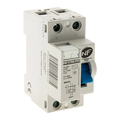 Image de Interrupteur différentiel 63/2 30mA Type AC NF Zenitech