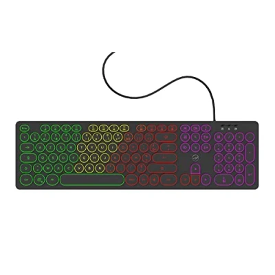 Image de MOBILITY LAB ML306858 Clavier Filaire rétro éclairé Compatible avec PC et Laptop, Noir