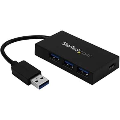 Image de StarTech.com Hub USB 3.0 à 4 ports 5Gbps A vers 3x 1x C Adaptateur d&#039;alimentation inclus (HB30A3A1CSFS)