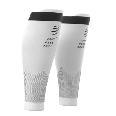 Image de COMPRESSPORT Mixte R2v2 Manchon de Compression Mollets, Blanc, T1 EU