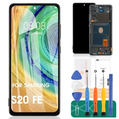 Image de Écran LCD TFT pour Samsung Galaxy S20 FE 5G de remplacement SM G781B tactile Digitizer Kits réparation avec cadre (sans fonction d&#039;empreintes digitales)