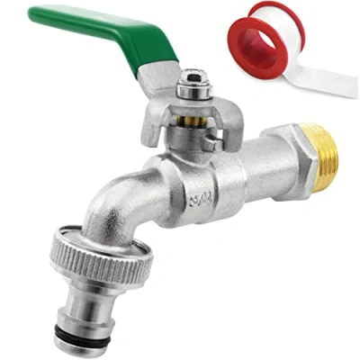 Image de SHYNE 3/4&#039;&#039; Pouce (20/27) Robinet d&#039;eau en Laiton de Qualité Supérieure, Résistant à la Rouille et au Gel + Raccord Tuyau Gratuit Ebook Pour Jardin, Machine Laver, Baril Pluie
