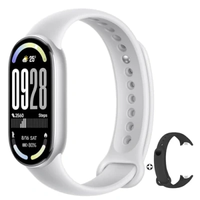 Image de Xiaomi Mi Smart Band 10 Écran AMOLED de 1,72 Pouce 21 Jours d&#039;Autonomie Tactile, traqueur Multisport, d&#039;activité, Moniteur fréquence Cardiaque Connectivité Bluetooth Argent