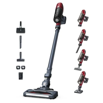 Image de Rowenta X PERT 6.60 Kit animal Aspirateur balai sans fil, Réglages vitesses automatique, Gâchette Boost, Jusqu&#039;à 45 min d&#039;autonomie, Batterie amovible, Rouge/Gris RH6878WO
