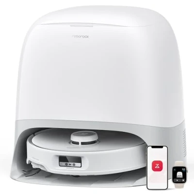 Image de roborock Qrevo Curv Robot Aspirateur Laveur HyperForce de 18 500 Pa, avec Système Anti enchevêtrements Taux d’enchevêtrement 0%, FlexiArm Brosse &amp; Serpillièr Lavage à 75C