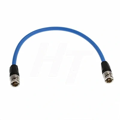 Image de HangTon HT 12G 4K original SDI câble vidéo coaxial BNC à canare LV 61s 75 ohms pour moniteur d&#039;appareil photo Flex Shield 30 cm bleu