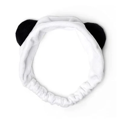 Image de Legami bandeau pour cheveux Me Time, 24,5 x 11 cm, en polyester, Thème Panda, ramassage les maquillage, faire un traitement du visage, souple