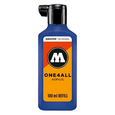 Image de Recharge Molotow Refill One4All Pour marqueur permanent 180 ml Bleu véritable.