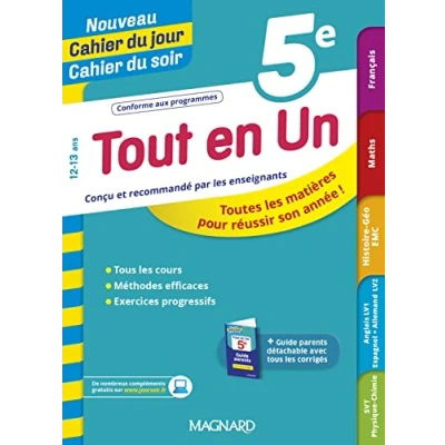 Image de Tout en Un 5e Leçons, méthodes et exercices Nouveau Cahier du jour soir Livre d’occasion Très bon